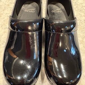 Dansko Glossy Black Clogs